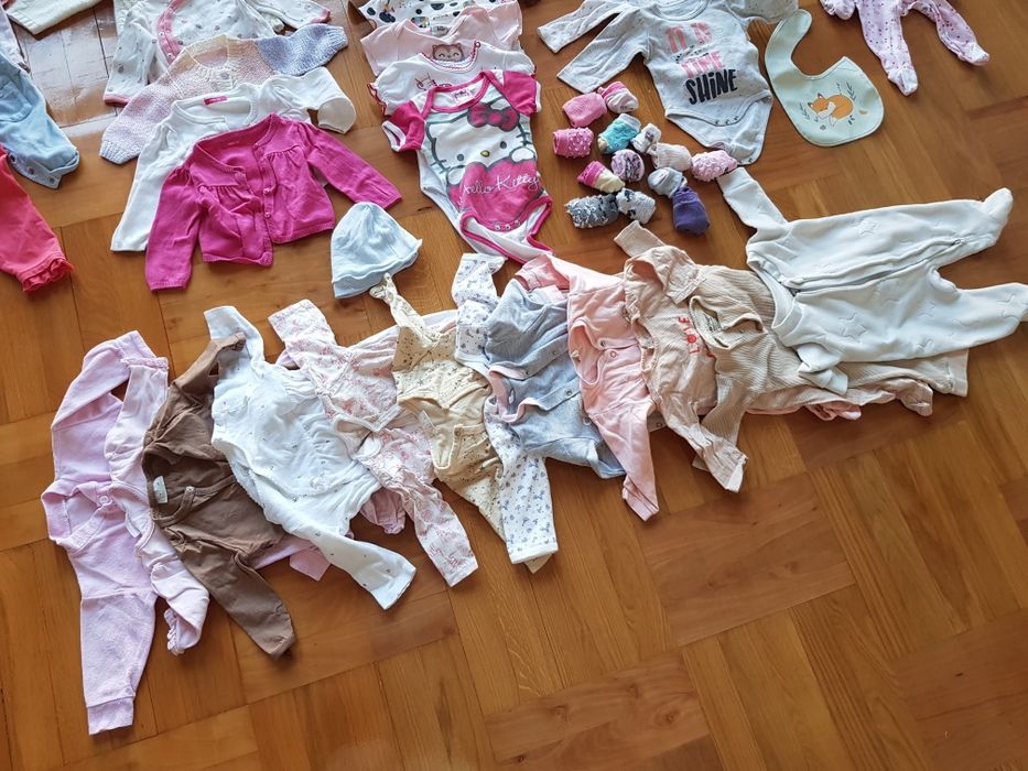 Ubranka dla dziewczynki 62 rozmiar do 68  duży zestaw