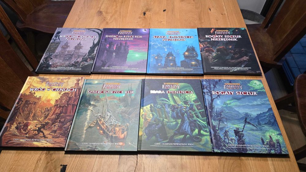 Zestaw Warhammer Fantasy Roleplay 4 ed. – 20 podręczników + ekran MG