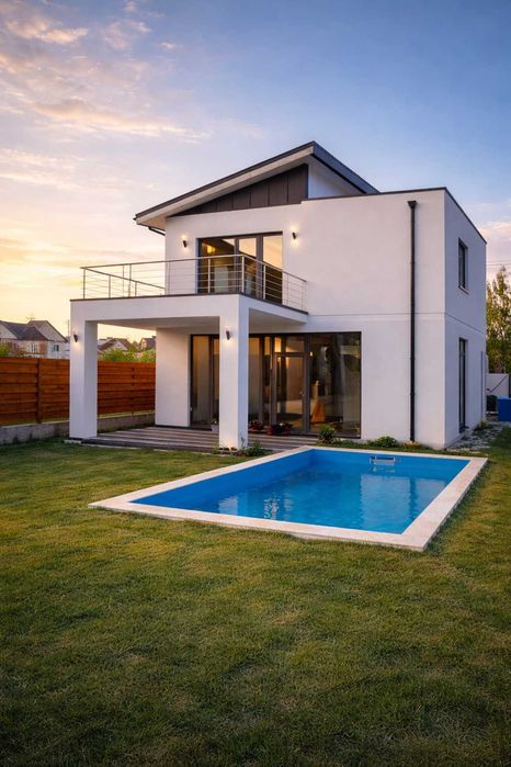 Продаж сучасного будинку у Борщагівці  на 7 сотках із басейном