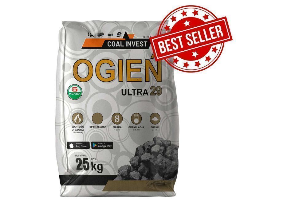 Groszek OGIEŃ ULTRA 26-29kj węgiel workowany