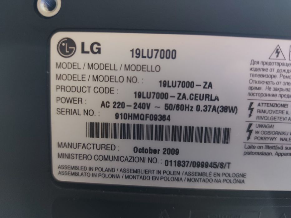 TV Lcd LG 19 c/DVD como nova!