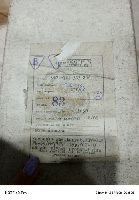 Kuchenka gazowa PRL Predom nowa