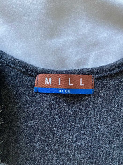 Nowa wełniana szara mini sukienka Mill Blue plisy vintage S