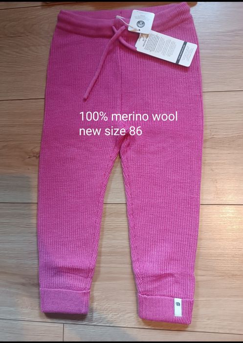 Nowe spodnie joggersy termoaktywne wełna merino Cubus 86\92 prezent św