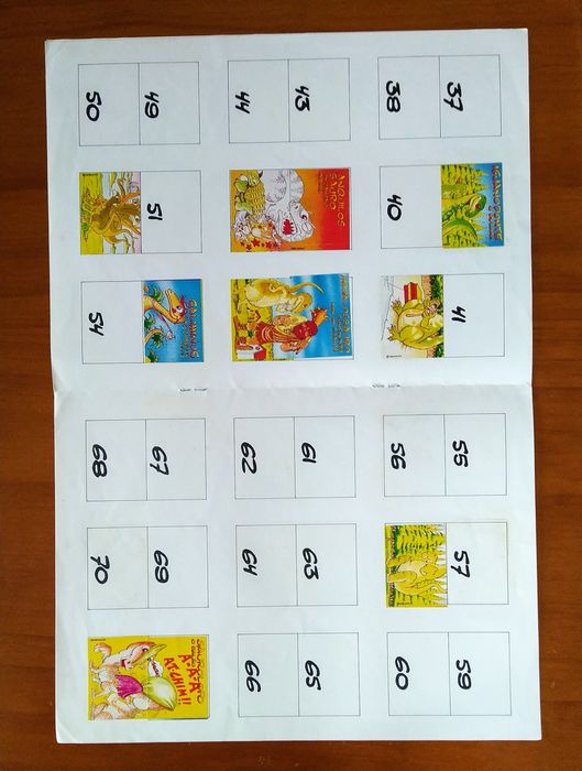 Caderneta cromos "LOUCOSSAUROS"da Europer.