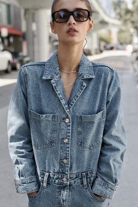 Довгий комбінезон джинсовий ZARA z1975