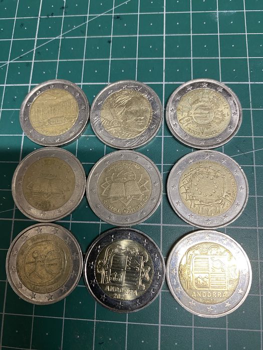 Moedas de 2 euros para troca