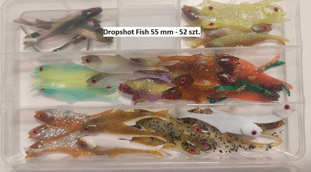 Dropshot fish 55 mm 5.5 cm 0.65g 52 sztuki  #spinning #dropshot