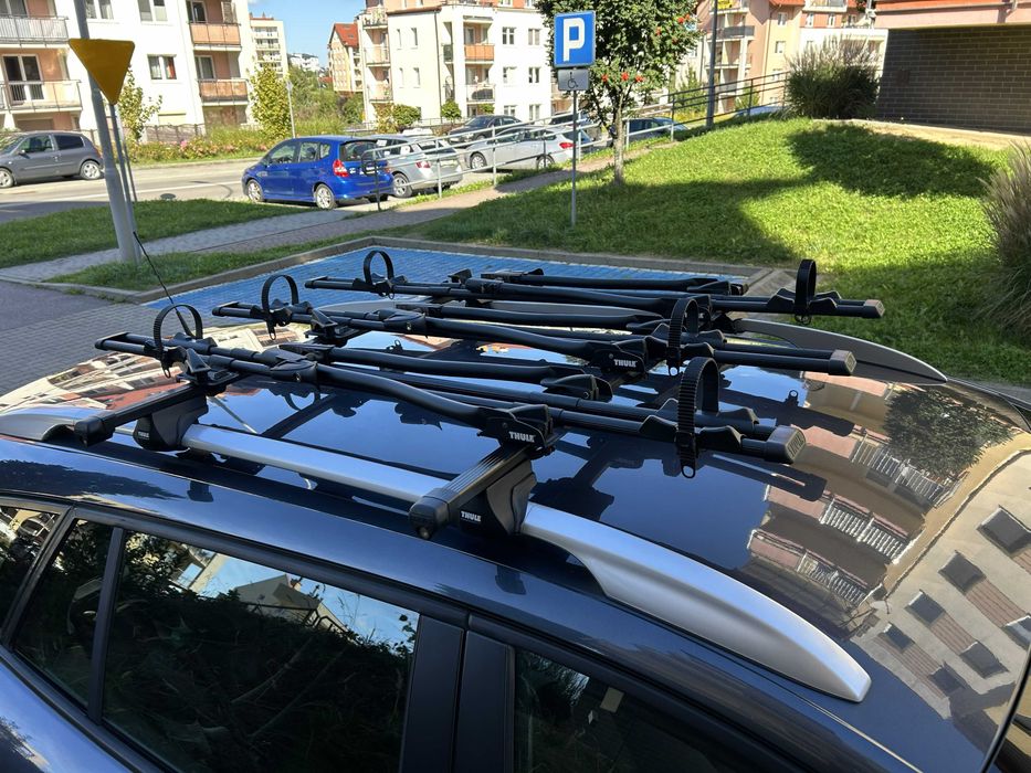 Bagażnik uchwyt  dachowy na 3 rowery zestaw Thule