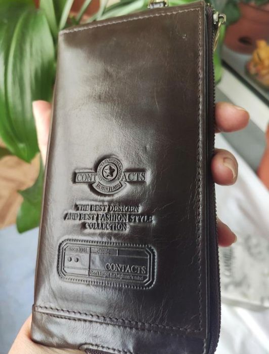 Кожаное мужское Портмоне (Бумажник).  Dark Brown и Черный.