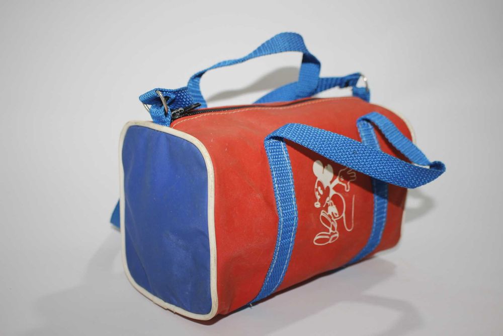 Saco vintage - Mala / lancheira infantil - Mickey Mouse