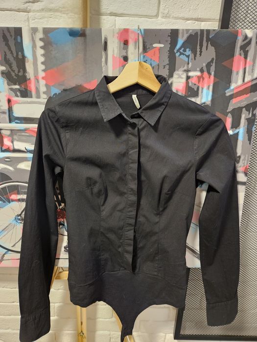 ONLY XXS czarna taliowana koszula damska body elegancka vero moda 32