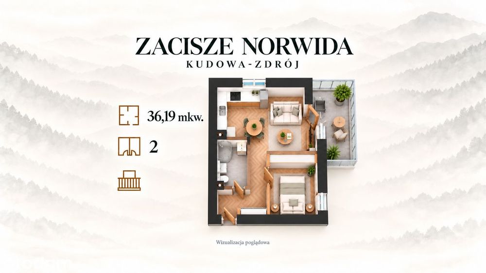 Zacisze Norwida | spokojna lokalizacja| 2 pokoje z balkonem