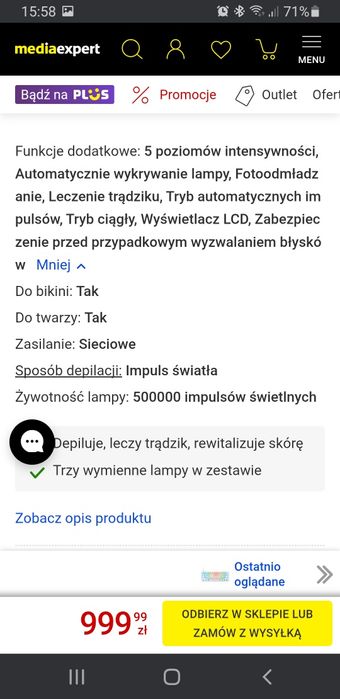 Depilator Beautifly B-Shine Blush IPL