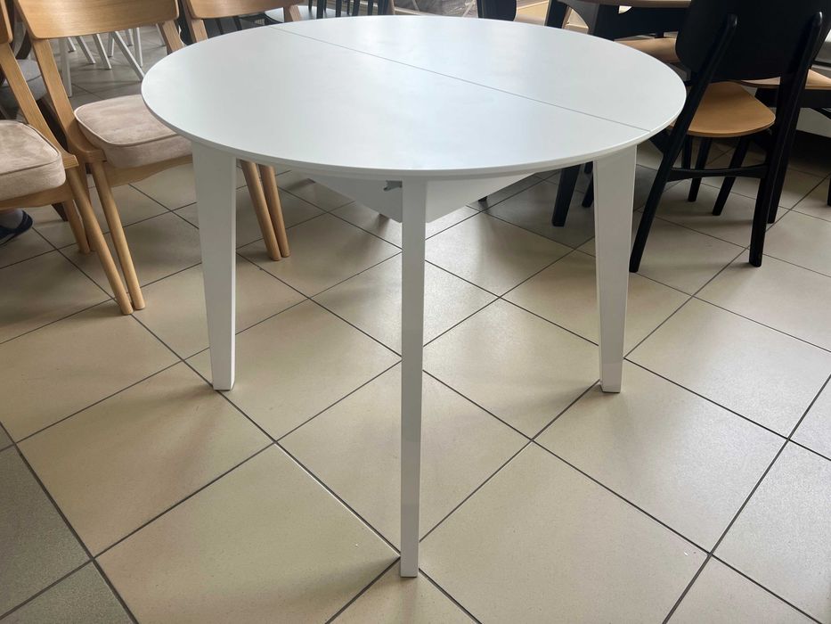 Стіл Марс Д90+30 кухонний круглий розкладний на кухню бук для кухні