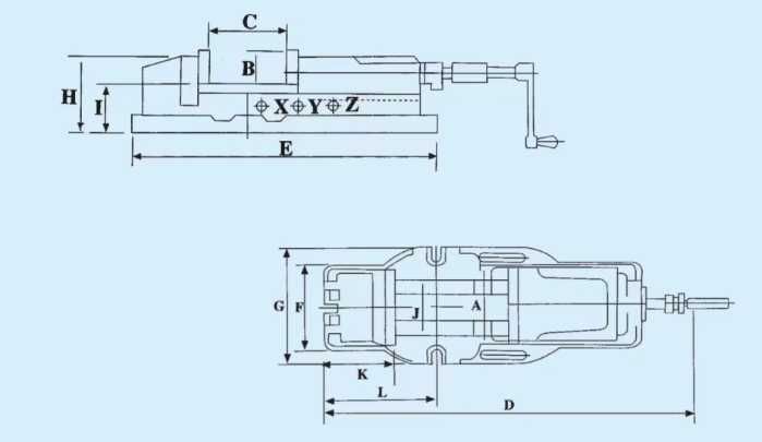 Тиски Лещата прецизійні гідравлічні механічні HVA 150-200 мм