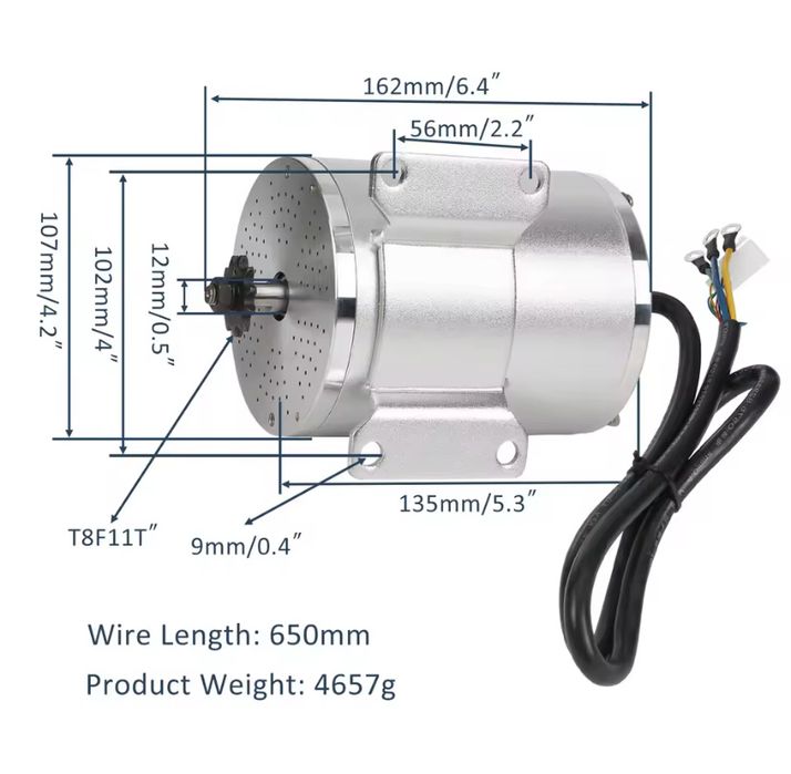 Продам новий комплект для електрокартингу/велосипеду my1020 3kw 72v