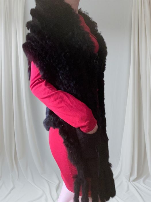 Unikat - kamizelka z naturalnego futra kardigan narzuta