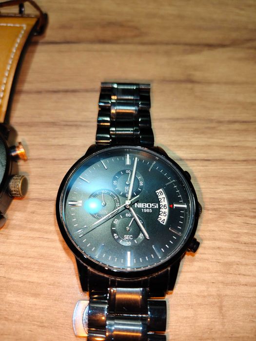 Zegarek męski x2 Curren na pasku + Nibosi bransoleta używane