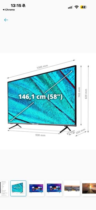 Telewizor 58 cali