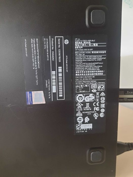 hp prodesk 600  g4 sff