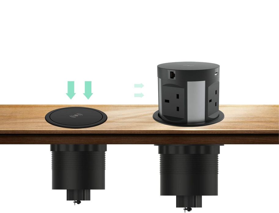 Gniazdo Meblowe Wysuwane Sewingvr HDMI RJ45 USB Indukcja 3250W Czarny