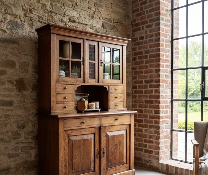 STARY kredens drewniany z dusza vintage retro apteczny rustykalny