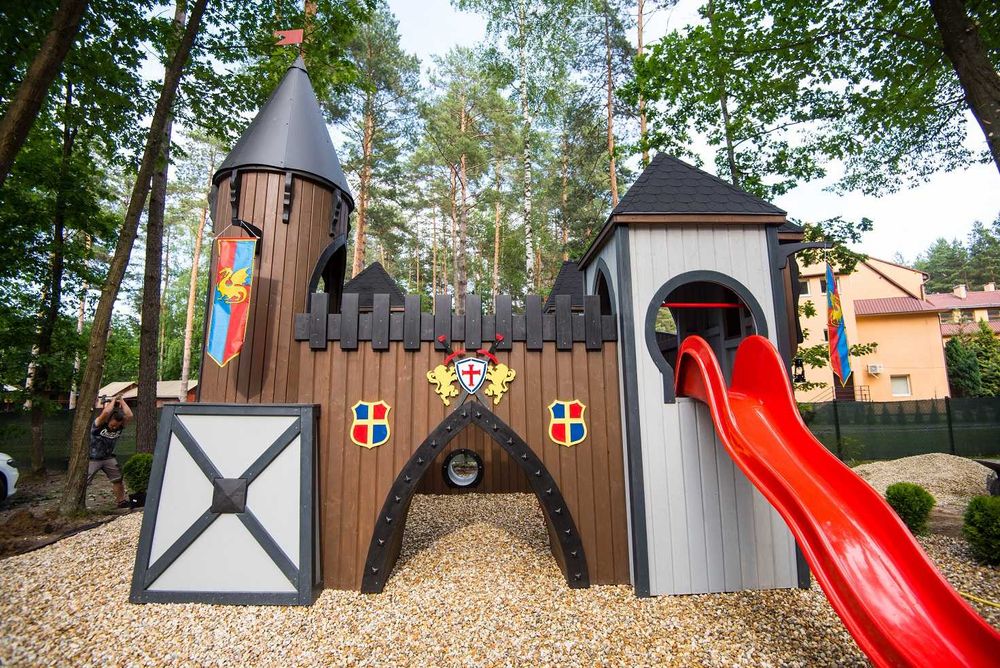 Zamek rycerski DREWNIANY PLAC ZABAW dzieci PZ19 DEKLARACJA certyfikat