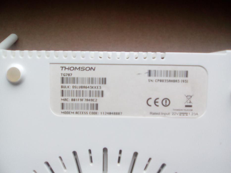 Thomson TG787 Router64409186280323122