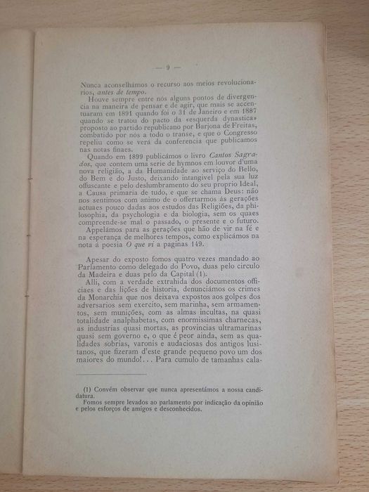 Na Primeira Presidencia da Republica Portugueza - Manuel D'Arriaga