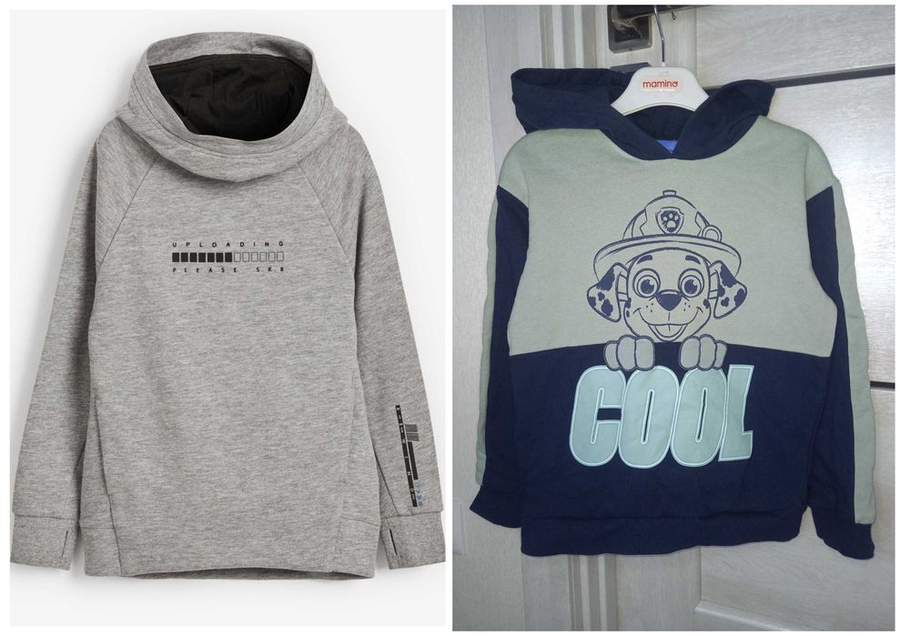 Тепла спортивна кофта шкільна з капюшоном худі Next Некст 6-7 років