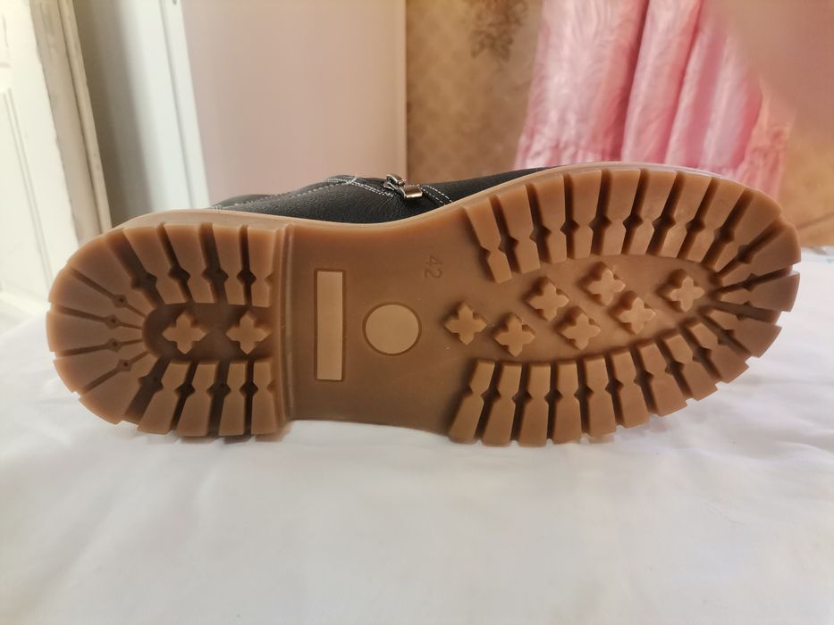 Ботинки кожаные овчина