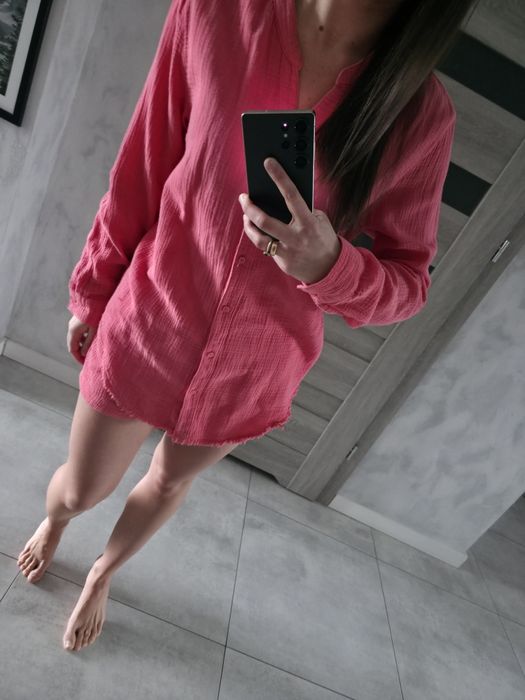 Komplet muślinowy koszula + spodenki rozm. 36