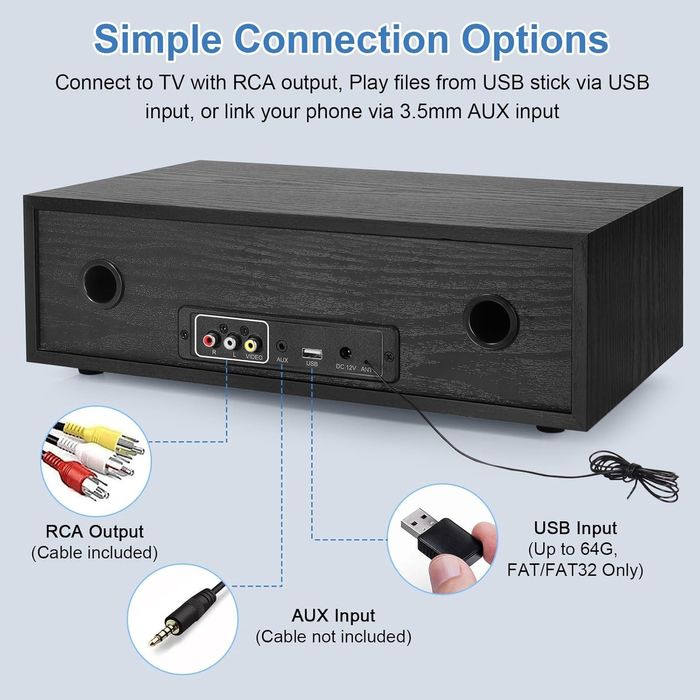 Domowy System Stereo z Odtwarzaczem CD DVD - Radio FM - Wejście AUX