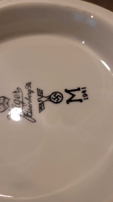 Piękna mała waza kriegsmarine wraz z kubkiem iii rzesza
