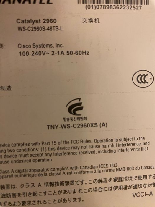 Switch Cisco Catalyst 2960S 48 portas