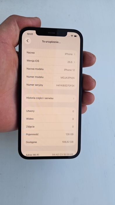 IPhone 12 128GB Midnight. Dowód zakupu. Stan jak nowy. 100%  Oryginał.