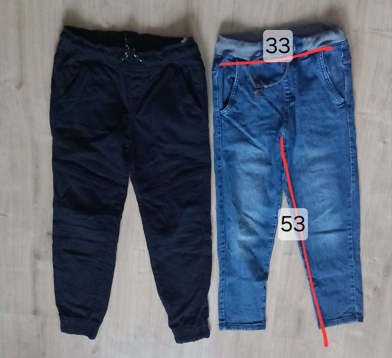 2 szt spodnie 134/140