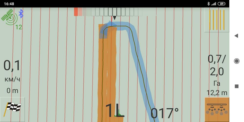 Агронавігатор, система паралельного водіння GPS для трактра "Промінь2"
