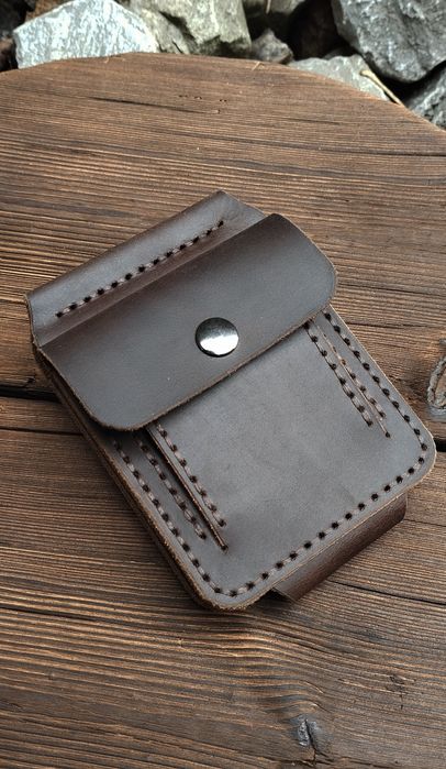 Затискач, гаманець з натуральної шкіри ВРХ