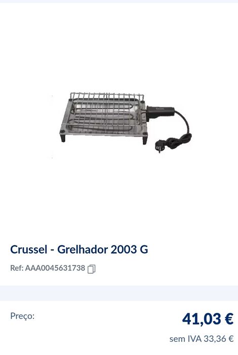Grelhador Crussel 2003 G