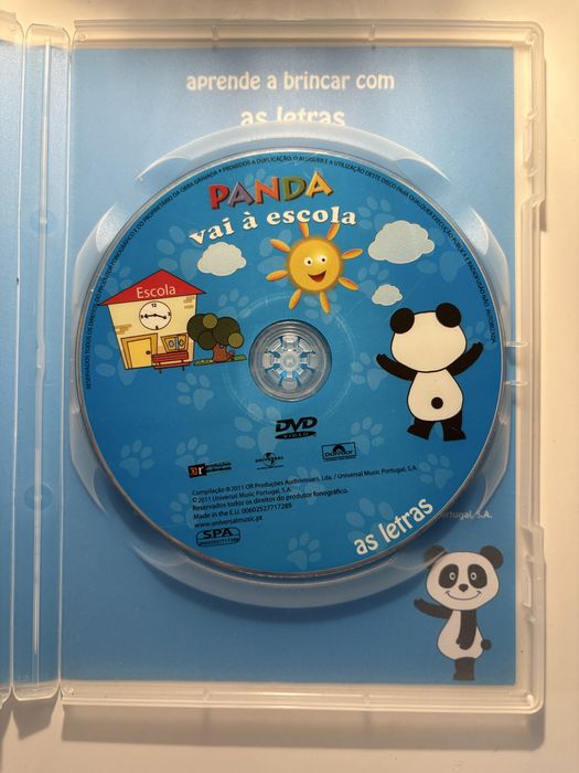 DVD Panda Vai à Escola: As Letras - Educativo Infantil