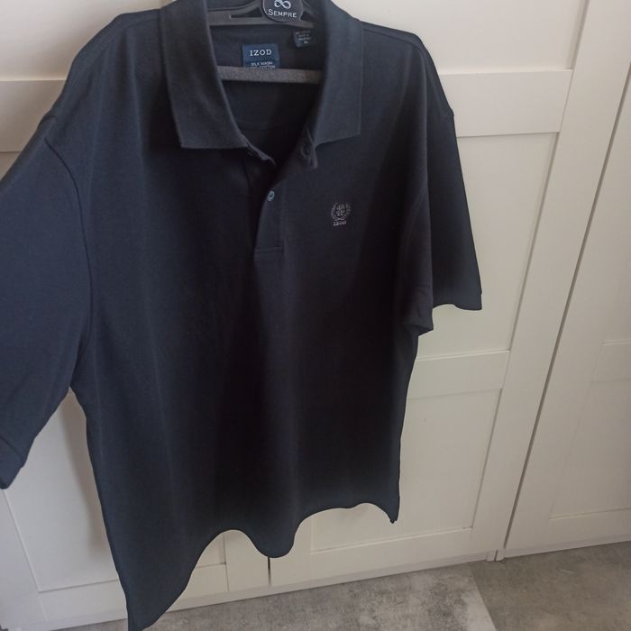 Czarne polo męskie Izod rozmiar XL