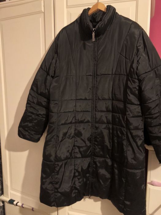 Płaszcz , kurtka damski zimowy Marconi XXL czarny ocieplany, pikowany