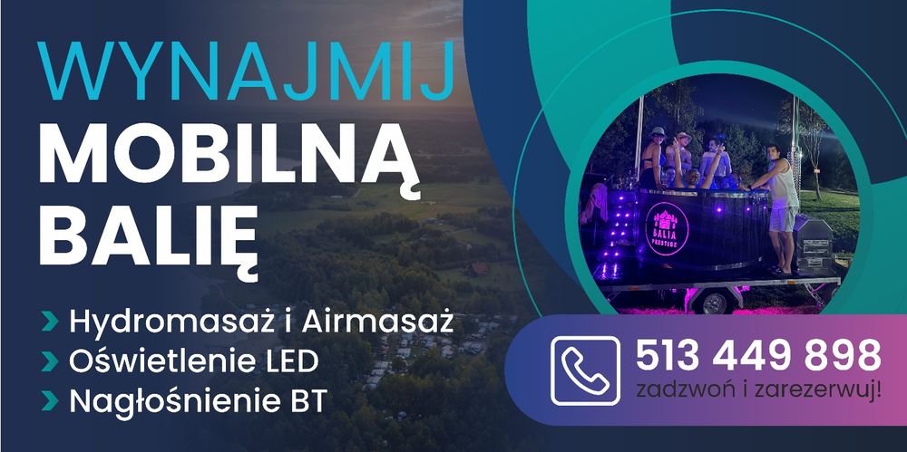 Mobilna Balia, Bania, Jacuzzi, wynajem