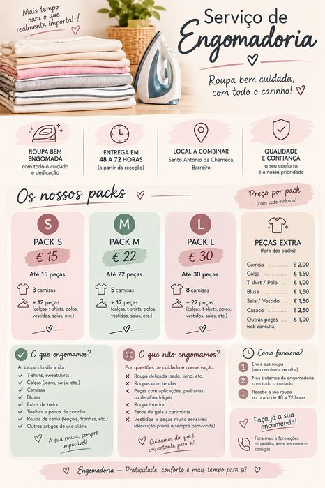 Passo a ferro no meu domicílio