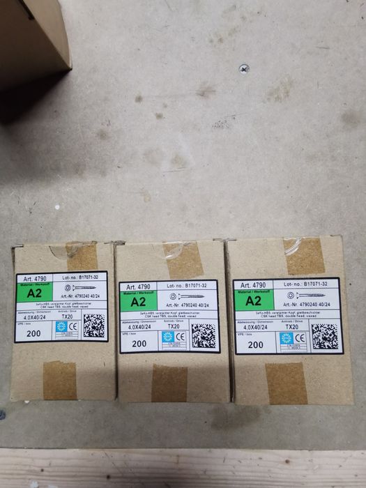 Caixas de parafusos inox torx