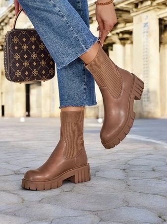 36 37 38 botki 39 40 41 z elastyczną cholewką skarpetą wsuwane ocieplo