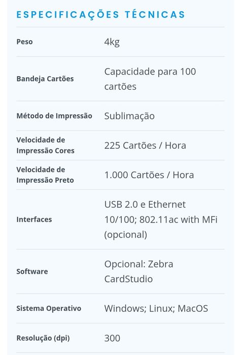 Impressora de Cartões Zebra ZC350 Series – Profissional