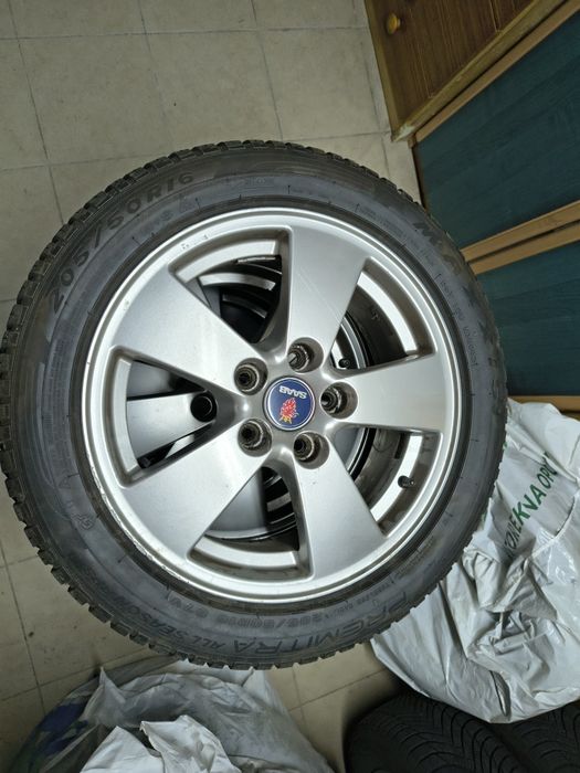 Felgi aluminiowe z oponami koła 16' Saab, Opel 5x110